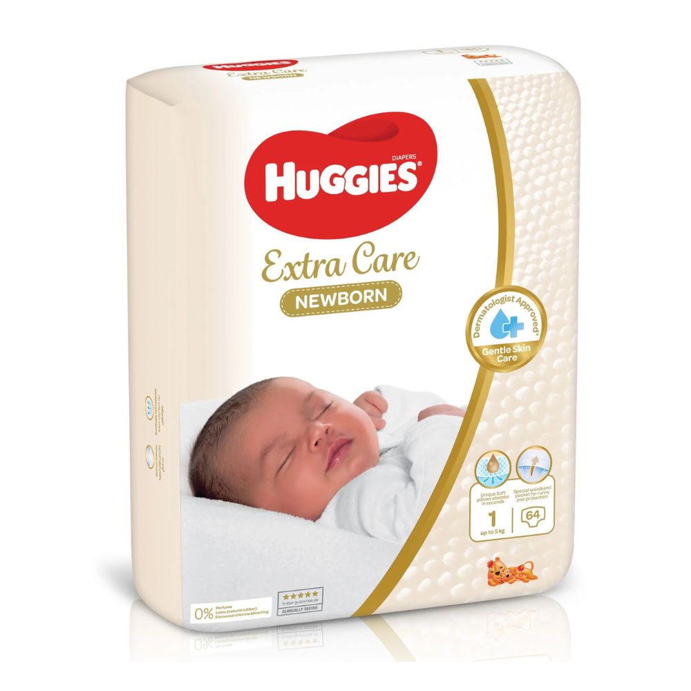 HUGGIES NEW BORN JUMBO 1 64S
