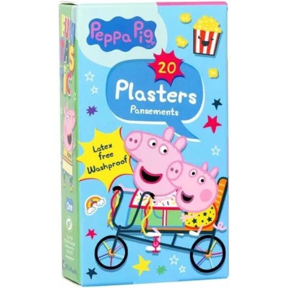 PEPPA PIG KIDS LATEX FREE WATERPROOF PLASTERS 20S